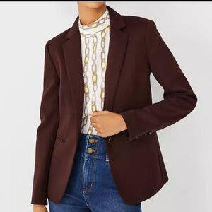Brown Women's Hutton Blazer by Ann Taylor double knit